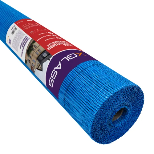 Сетка стеклотканевая фасадная 5мм 5мм 1м 50м X-Glass 160г м2  1 4