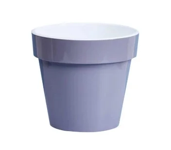 Кашпо пласт 1л d 145 мм h 130 мм 'Порто' со вставкой серый шелк (ПА)