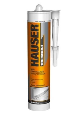 Клей строительный универсальный прозрачный 285гр 85177 (Hauser)  12 (+5)