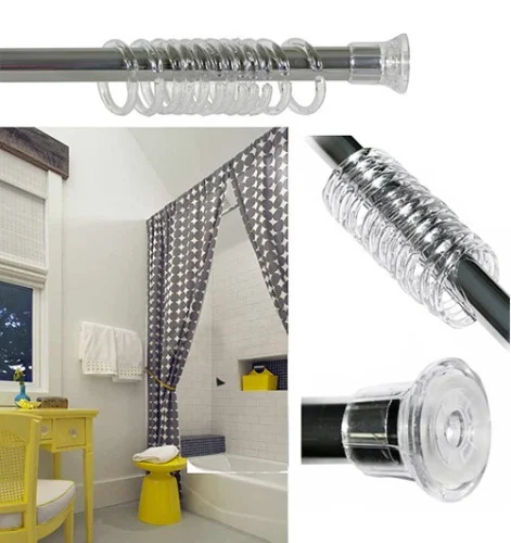 Карниз для ванной 120-210 см телескоп металлик (Aqua-Prime)