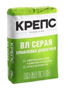 Шпаклевка цементная Крепс ВЛ 20кг серая