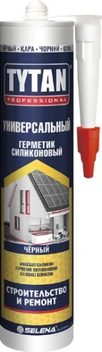 Герметик силиконовый универсальный Professional черный 280мл 59390 82602 (Tytan)  12 (-30)