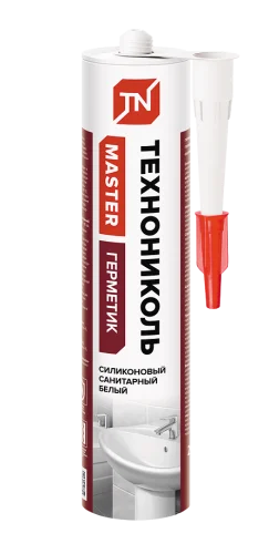 Герметик силиконовый санитарный белый 280мл (Технониколь) 667564  12 1248