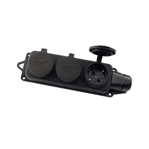 Колодка удлинителя 3-м ОП каучук с заглушками 106-0400-0101 101 (Lezard) IP 44 с заземлением   36