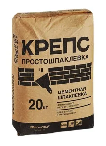 Шпаклевка цементная Крепс Простошпаклевка 20кг белая