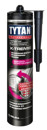 Герметик для экстренного ремонта кровли X-treme Tytan Professional прозрачный 310 мл 