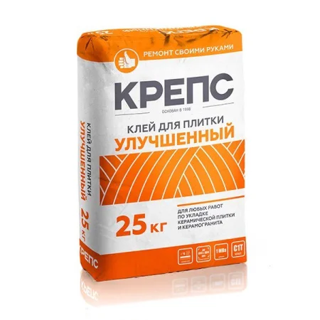 Клей для плитки Крепс Улучшенный 25кг  1 56 (C1Т)