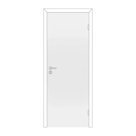 Дверное полотно М8х21 (полотно 725*2040*40) крашенное Белое Олови