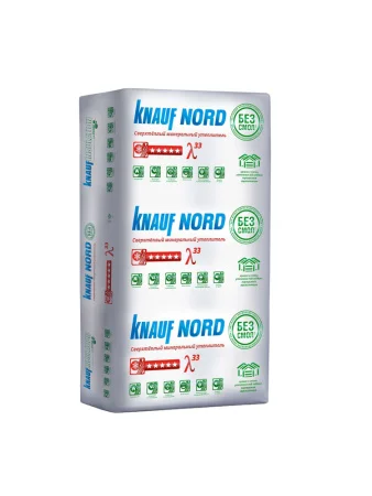 ТеплоКНАУФ NORD TS 033 А 50х600х1250мм 12шт Knauf Insulation 1уп 0,45м3 9м2 1п 24уп 728445