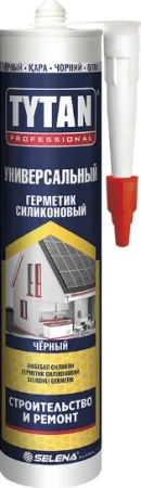 Герметик силиконовый универсальный Professional черный 280мл 59390 82602 (Tytan)  12 (-30)