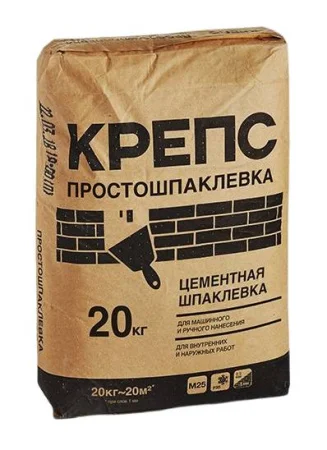 Шпаклевка цементная Крепс Простошпаклевка 20кг белая Шпаклевка цементная Крепс Простошпаклевка 20кг белая
