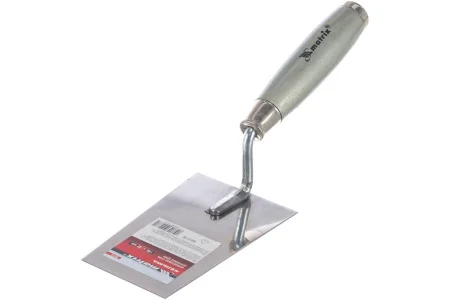 Кельма отделочника нержавеющая 140х82мм трапеция деревянная рукоятка Matrix 86318  1 60