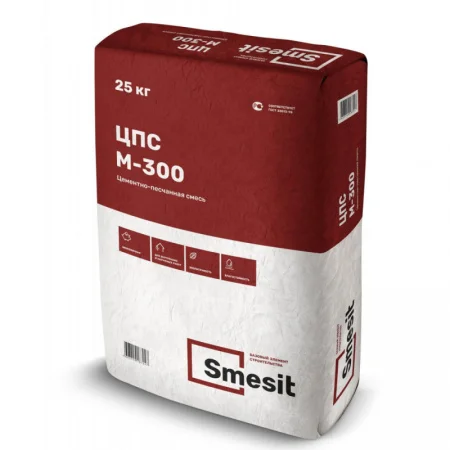 Смесь цементно-песочная Smesit М-300 ЗИМА 25кг