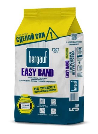 Штукатурка гипсовая  универсальная Easy Band 5кг Bergauf  1 6 108