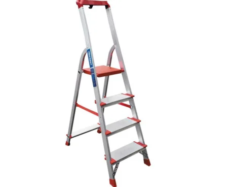 Стремянка 4 ступени алюминиевая Новая Высота NV 3118 ступень 130мм органайзер 3118104  1
