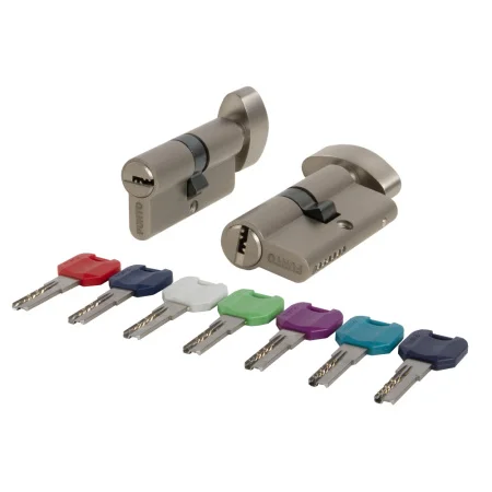 Цилиндровый механизм Punto MaxPro7002Knob65mm(25+10+30) SN никель 7key с вертушкой 57549  1