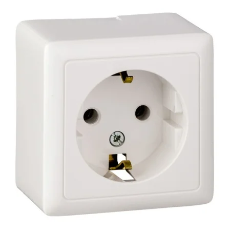 Розетка 1-м ОП Хит 16А с заземл., белая RA16-133-B Systeme Electric Розетка 1-м ОП Хит 16А с заземл., белая RA16-133-B Systeme Electric