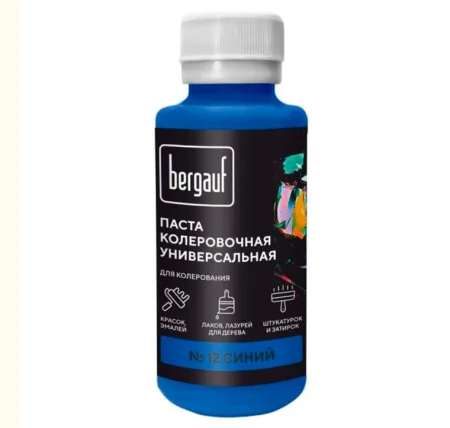 Паста колеровочная универсальная синяя 0,1л 68699 (Bergauf)  1