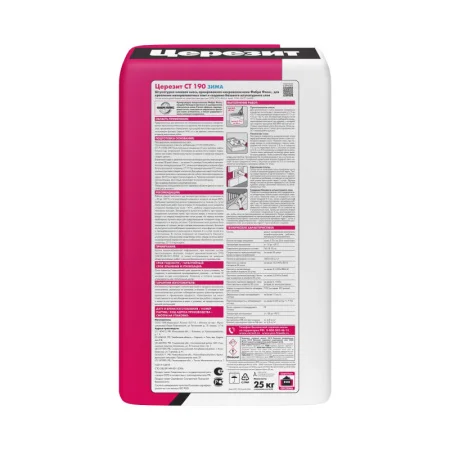 Клей для минеральных плит Церезит CT 190 Зима 25кг