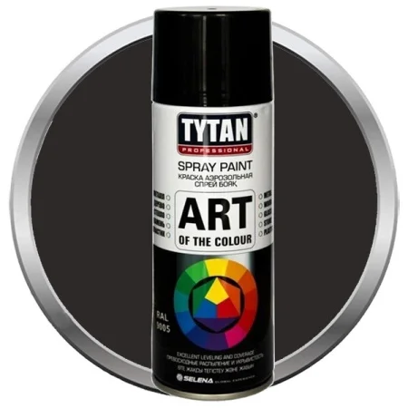Краска аэрозольная Tytan Professional Art of the colour 400мл черная матовая 9004 (93885)  1 12