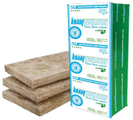 Теплоизоляция ThermoAcousticSlab 50х610х1300мм 16 пл. Knauf Insulation 1уп 0,634м3 12,688м2 1п 36уп