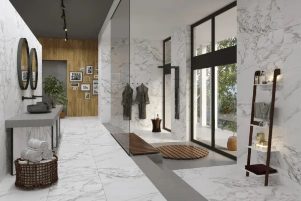 Керамогранит Gresse Ellora Ashy GRS01-18 600х600х10мм 1уп=1,44м2 (4шт) бело-серый мрамор