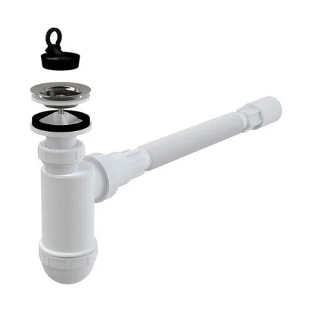 Сифон бутылочный 1 1 4 х40 с гофрой AG2105123710 (Аналог A41+A710) (AlcaPlast)  1