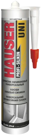 Герметик Hauser U универсальный  силиконовый прозрачный 260 мл. (43048/07479)