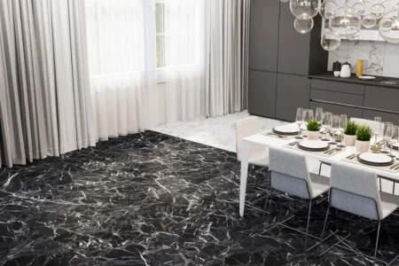 Керамогранит Gresse Simbel Pitch GRS05-02 600х600х10мм 1уп=1,44м2 (4шт) черно-серый мрамор