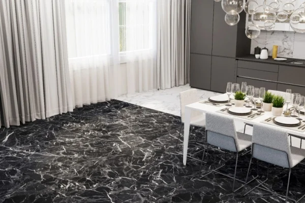 Керамогранит Gresse Simbel Pitch GRS05-02 600х600х10мм 1уп=1,44м2 (4шт) черно-серый мрамор