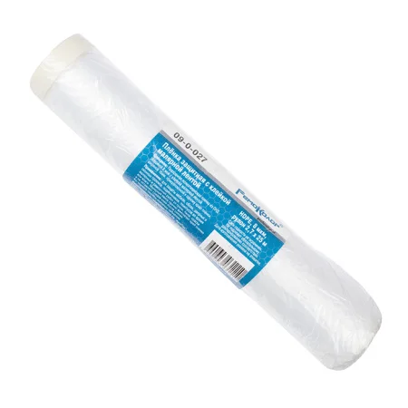 Пленка защитная с клейкой малярной лентой прозрачная HDPE рулон 2,7х25м толщина 8мкм 09-0-027 Пленка защитная с клейкой малярной лентой прозрачная HDPE рулон 2,7х25м толщина 8мкм 09-0-027