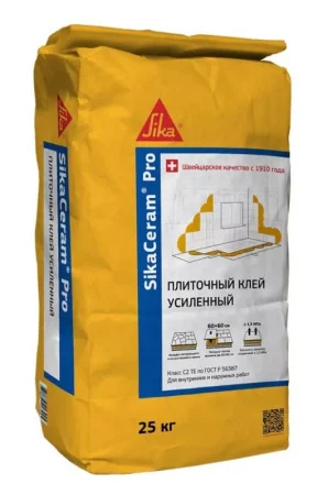 Клей для плитки усиленный Sika Ceram Pro 25кг Клей для плитки усиленный Sika Ceram Pro 25кг