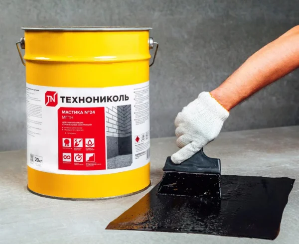 Мастика гидроизоляционная ТЕХНОНИКОЛЬ №24 МГТН ведро 20 кг 224507