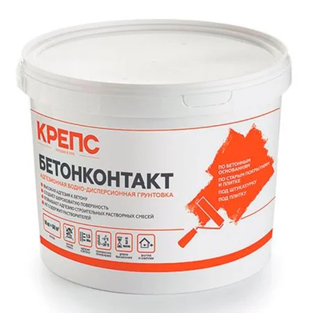 Грунтовка бетон-контакт акриловая 15кг (Крепс) *44 Грунтовка бетон-контакт акриловая 15кг (Крепс) *44