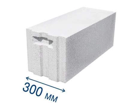 Блок газобетонный 300 D 500 (625 300 250) (1под.  1,5 м3 32 шт ) 1шт 0,046875 м3 ПОРАБЛОК