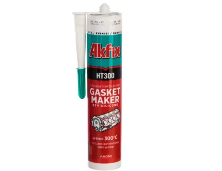 Герметик силиконовый высокотемпературный Akfix HT300 красный 310мл SA075  1