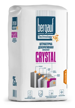 Штукатурка декоративная Bergauf Crystal зерно 2мм 25кг