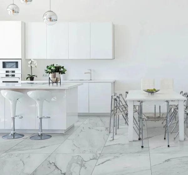 Керамогранит Gresse Ellora Zircon GRS01-15 600х1200х10мм 1уп=2,16м2 (3шт) белый мрамор