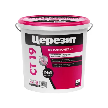 Грунтовка СТ-19 бетон-контакт морозостойкая 5кг 1505277 (Церезит)  120