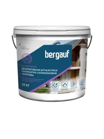 Штукатурка готовая силикатно-силиконовая Dekor Pasta coroed 2мм 25кг  *1/12  91362 Bergauf
