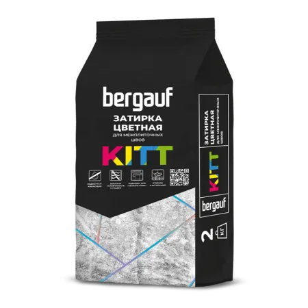 Затирка серая на цементной основе 2кг Kitt Bergauf Затирка серая на цементной основе 2кг Kitt Bergauf