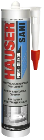Герметик силиконовый санитарный SANI прозрачный 260мл 48766 75178 75338 17639 (Hauser)  24 1440 (-20