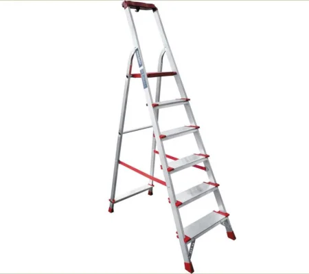 Стремянка 6 ступеней алюминиевая Новая Высота NV 3118 ступень 130мм органайзер 3118106  1