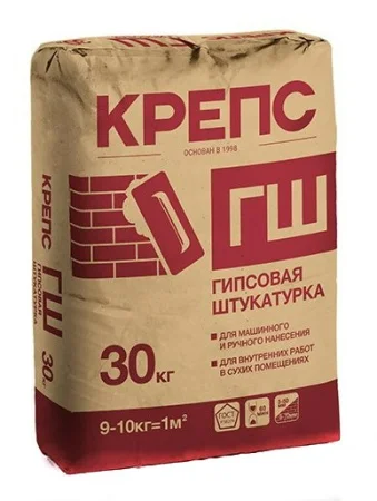 Штукатурка гипсовая Крепс ГШ 30кг
