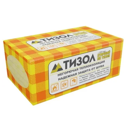 Теплоизоляция ТИЗОЛ EURO-Фасад Универсал 120-140 кг/м3 1000х600х100мм 1уп=0,18м3/1,8м2