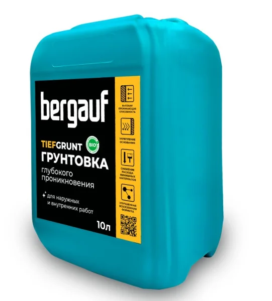Грунтовка Bergauf Tiefgrunt глубокого проникновения 10 л Грунтовка Bergauf Tiefgrunt глубокого проникновения 10 л