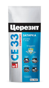 Затирка для швов Церезит СЕ 33 Антрацит 2 кг  