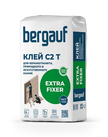 Клей Bergauf EXTRA FIXER для керамогранита природного и искусственного камня 25 кг