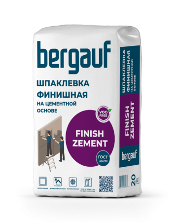 Шпаклевка цементная финишная Bergauf Finish Zement 20 кг