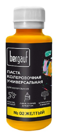 Паста колеровочная универсальная желтая 0,1л 68680 (Bergauf) *1